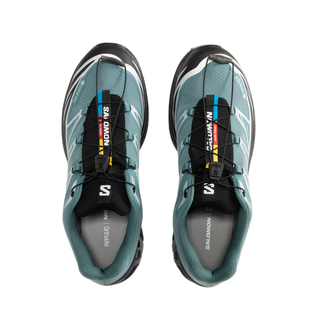 Image 5 of 5 - BLUE - Salomon Sportstyle XT-6 GORE-TEX rubber-trimmed mesh sneakers featuring the brand's signature Agile Chassis system and Mud Contagrip soles. Made from GORE-TEX, for  resiliance, an innovative ePE membrane, PFC-free, and anti-debris mesh construction, as well as durable cushioning and stability. Unisex style in men's sizing. 
