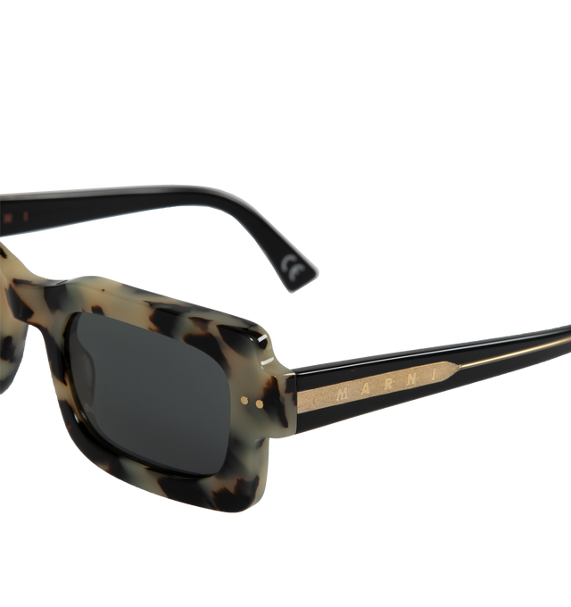 Image 3 of 3 - GREY - MARNI SUNGLASSES LAKE VOSTOK featuring gray lenses, integrated nose pads and ;ogo-engraved exposed core wire at temples. 
