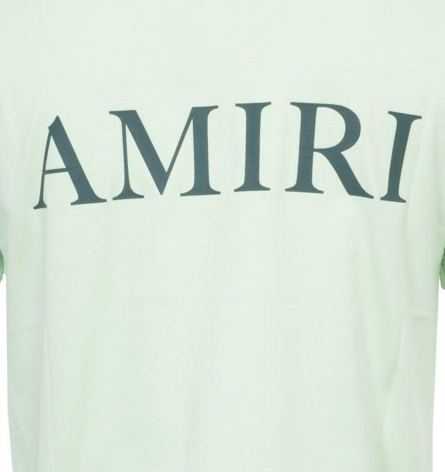 Image 4 of 4 - GREEN - AMIRI MA Logo T-Shirt featuring monogram print at the chest, logo print to the rear, textured finish to the print, crew neck, short sleeves and straight hem. 100% cotton.  