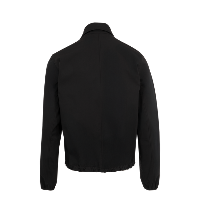 Image 2 of 2 - BLACK - MONCLER Evandro Jacket featuring front two-way zip fastening, two side zip-fastening pockets, logo patch at the chest and long sleeves. 88% polyamide, 12% elastane. 