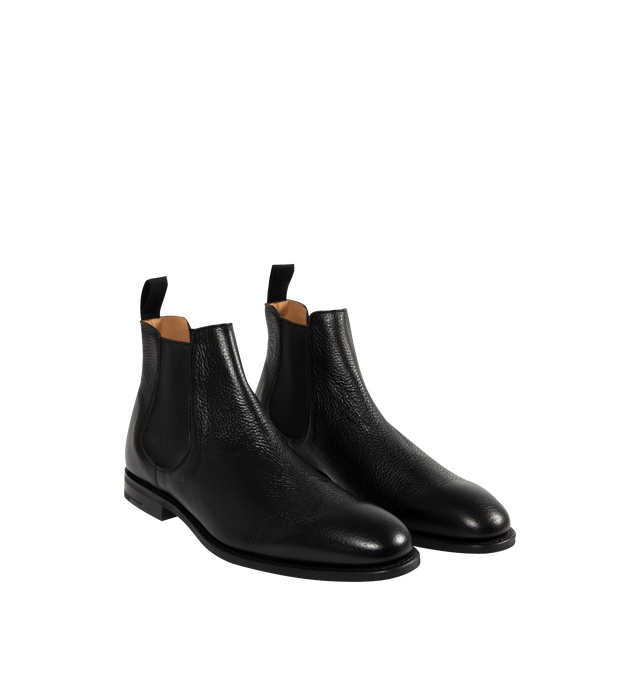 Image 2 of 4 - BLACK - CHURCH'S Amberley 2.0 Deerskin Boot featuring chelsea Boot with side elastic details, deerskin upper, cotton pull-tab at the back, leather lining and footbed and rubber sole with Church's & Co. logo. 