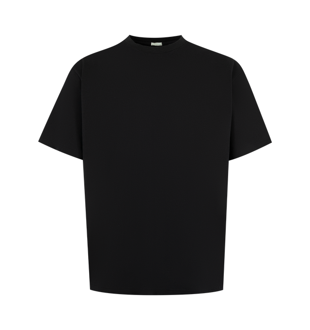 Image 1 of 2 - BLACK - A.Presse Men's Lightweight T-Shirt features a lightweight construction with a classic crewneck and a relaxed silhouette for effortless everyday wear. This designer T-shirt combines breathable comfort with a minimalist design, making it an essential wardrobe staple. Main Material: 100% Cotton. 