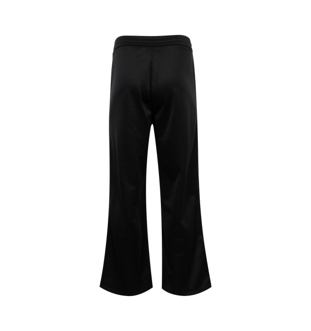 Image 2 of 3 - BLACK - SECOND LAYER Team Sweatpants featuring elasticated waist band with draw cord on outside, dual front side pockets, wide leg, relaxed fit and a small front pleat. Made in Japan.  