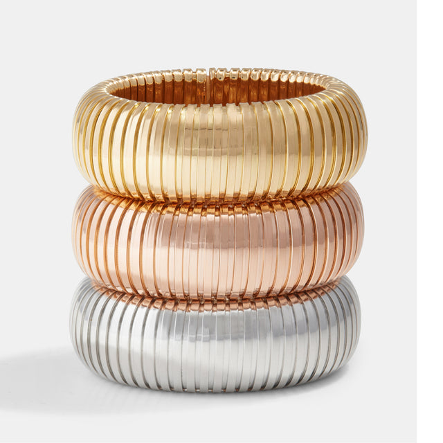 Image 4 of 4 - GOLD - SIDNEY GARBER Domed Cuff: 18K Yellow Gold Domed Cuff, size regular 56MM. Defined by sleek curves and flexible movement. 18k Yellow Gold Approximately 1in Wide.    