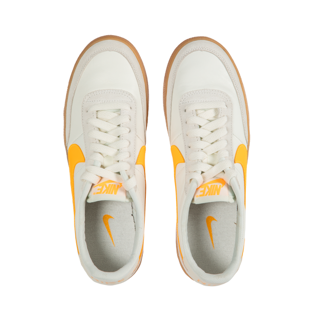 Image 5 of 5 - YELLOW - NIKE KILLSHOT 2 LEATHER has a variety of leathers that add depth and durability. The rubber gum sole adds a retro look and durable traction and there is a "NIKE" on the heel and bold Swoosh. 