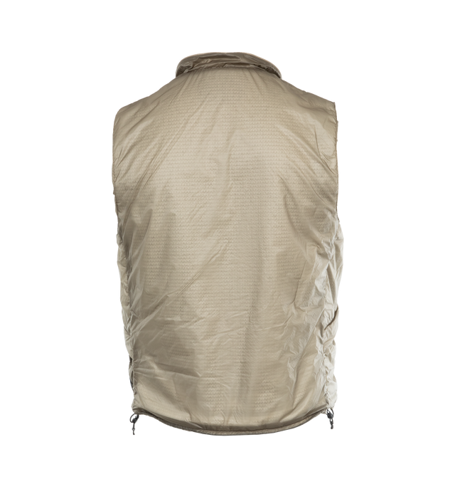 Image 2 of 3 - GREY - C.P. COMPANY Nada Shell Vest featuring an adjustable hem with Lens detail on the side, regular fit, full zip fastening, twin angular front pockets, adjustable hem and Primaloft padding. 100% polyamide/nylon. 