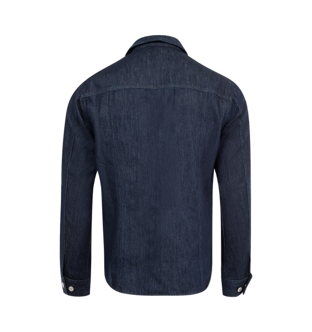 Image 2 of 2 - BLUE - DRIES VAN NOTEN Denim Shirt featuring slim-fit, flap patch pockets, buttoned front closure and buttoned cuffs. 100% cotton. Made in Italy. 