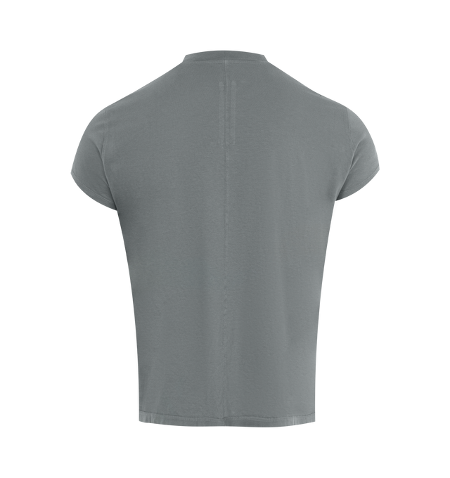 Image 2 of 2 - GREY - DRKSHDW Small Level T-Shirt featuring rib knit crewneck, saddle shoulders, central seam at back and integrated logo-woven webbing strap at interior. 100% organic cotton. Made in Italy. 