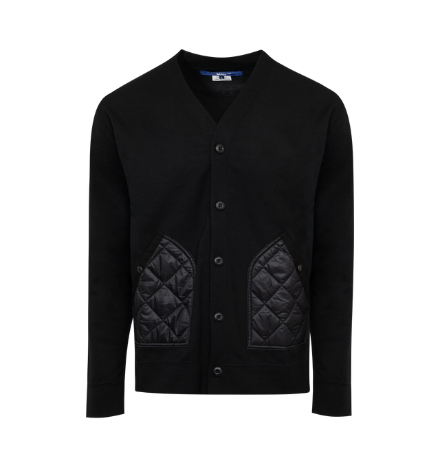 POLYESTER WOOL + NYLON RIP-STOP QUILTED CARDIGAN (MENS)