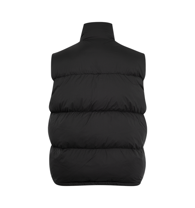 Image 2 of 2 - BLACK - Canada Goose Men's Sterling Puffer Vest is crafted from plain-weave polyamide and features a regular-fit silhouette with wide quilted baffles for a contemporary look. Designed to provide wind-resistant and water-repellent protection, this lightweight vest is finished with a tall collar for added coverage, a concealed snap placket over a front zip closure, and an adjustable drawcord hem for a customizable fit. Functional details include two exterior zippered welt pockets, one interior  