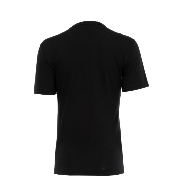 Image 2 of 3 - BLACK - SAINT LAURENT Fit T-Shirt featuring round-neck, short sleeves and straight hem. 100% cotton. 