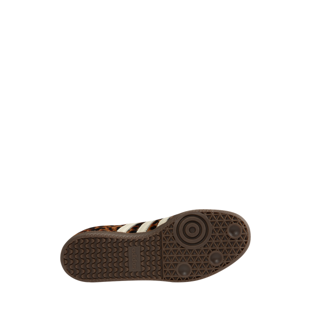 Image 4 of 5 - BROWN - ADIDAS Samba OG Sneaker featuring regular fit, lace closure, pony hair upper, synthetic lining and rubber outsole. 