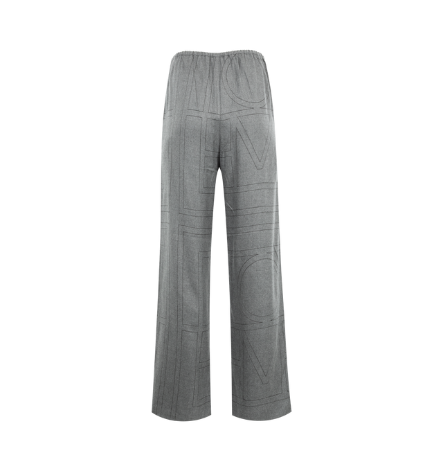 Image 2 of 3 - GREY - TOTEME MONOGRAM FLANNEL PJ BOTTOMS featuring contrast topstitching, elasticated waistband and slip pockets. 100% modal. 