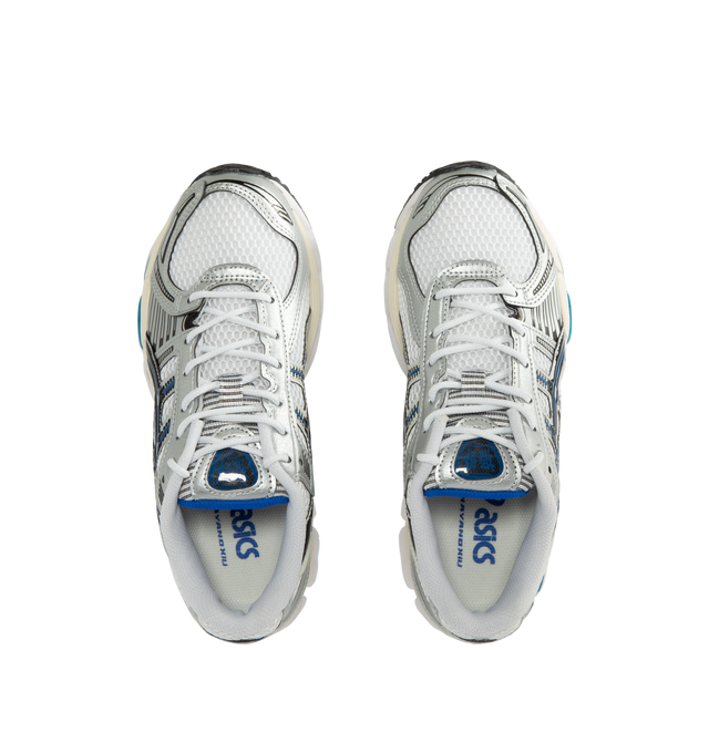 Image 5 of 5 - WHITE - Asics Unisex Gel-Kayano 12.1 Sneaker featuring breathable mesh underlays, GEL-NIMBUS17 tooling system, FLUIDRIDE technology, rearfoot and forefoot GEL technology and dope dyed recycled sockliner mesh.  
