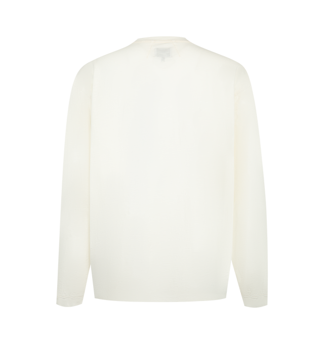 Image 2 of 2 - WHITE - Rhude Mens Long Sleeve Graphic T-Shirt is crafted from cotton jersey. Features a crew neck, long sleeves, dropped shoulders, relaxed fit, and Rhude graphic artwork on the front. Main Material: 100% Cotton. Made in the USA. 