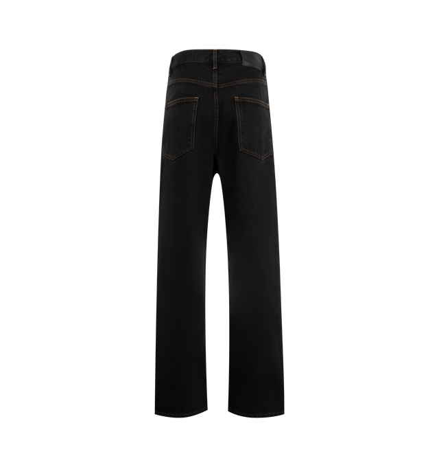 Image 2 of 3 - BLACK - WARDROBE.NYC Low Rise Jean featuring zip fly with button closure, 5-pocket styling and loose fit. 100% cotton. Made in Turkey. 