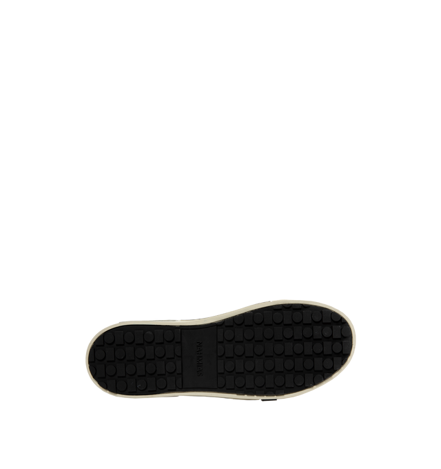 Image 3 of 5 - BLACK - NAHMIAS Five-O Canvas Sneakers featuring branded heel counter, logo lace lock, logo patch at the tongue, rubber toecap, front lace-up fastening, branded insole and flat rubber sole. 100% canvas. Rubber sole.  