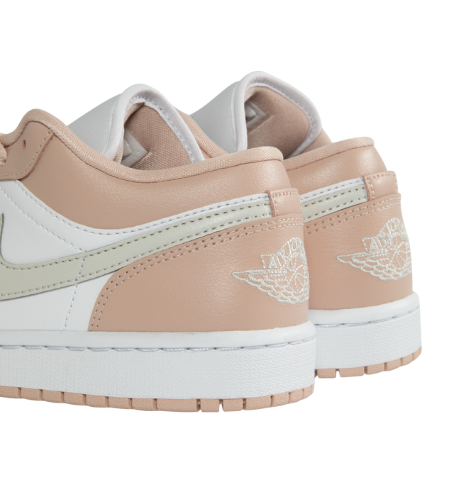 Image 3 of 5 - PINK - AIR JORDAN 1 LOW features encapsulated Air-Sole unit, genuine leather in the upper and solid rubber outsole. 
