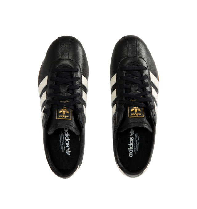 Image 5 of 5 - BLACK - ADIDAS Tokyo Sneaker featuring low-profile, minimal design, quilting on the toes, 3-stripes, regular fit, lace closure, leather upper, soft feel, synthetic lining and rubber outsole. 
