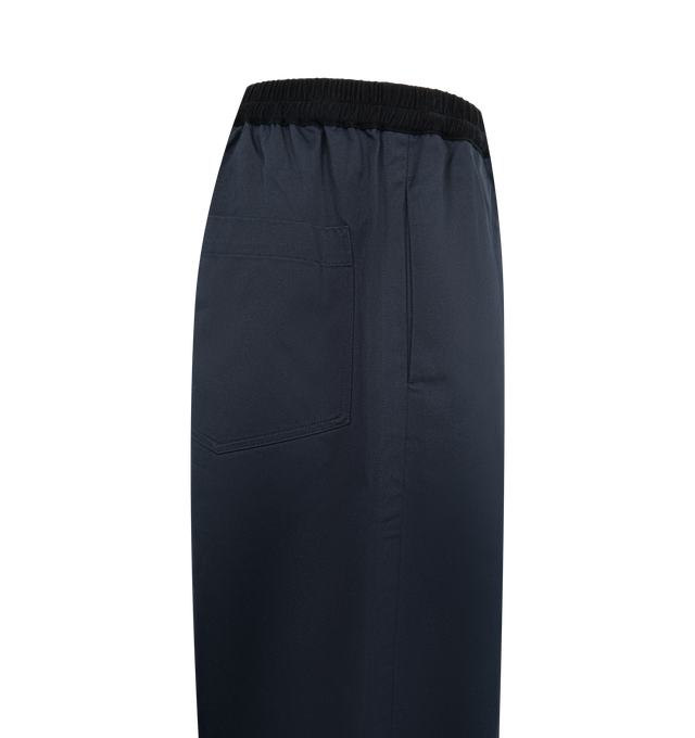 Image 3 of 3 - BLUE - MAISON MARGIELA Cotton Trousers featuring low waist, baggy fit, adjustable drawstring waistband, side pockets and four stitches at the back. 100% cotton.Made in Italy. 