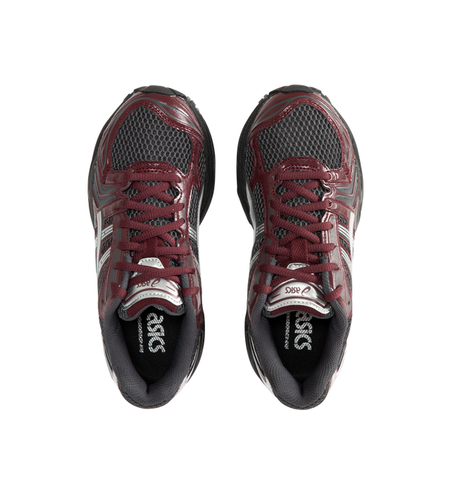 Image 5 of 5 - RED - Asics GEL-Kayano 14 Sneakers are lace-up style with rip-stop underlays, GEL cushioning, and TRUSSTIC support system. Unisex style in men's sizing. 