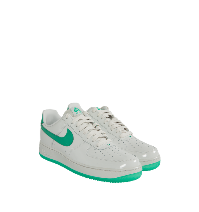 Image 2 of 5 - WHITE - NIKE Air Force 1 '07 Premium featuring lace-up style, removable insole, cushioning, Nike Air unit in the sole, leather upper, synthetic lining and rubber sole. 