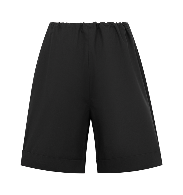 Image 2 of 3 - BLACK - THE ROW Emiliano Short featuring pull-on styling, drawstring closure, side slit pockets and vintage cotton. 100% cotton. Made in Italy. 