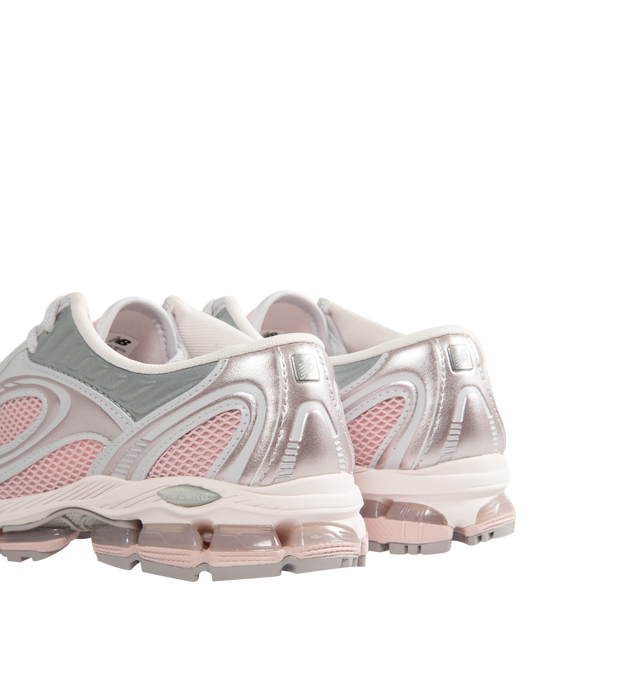 Image 3 of 5 - PINK - New Balance 1890A Sneakers feature a progressive silhouette that blends performance-inspired comfort with an elevated, fashion-forward design. Crafted with a synthetic upper in a Pink Granite and Pink Chalk colorway, this style is equipped with ABZORB midsole cushioning and ABZORB SBS heel technology for enhanced comfort, impact absorption, and stability. Finished with reflective accents, signature N logo embroidery at the toe, and NB-branded patches at the tongue and heel, the 1890A d 