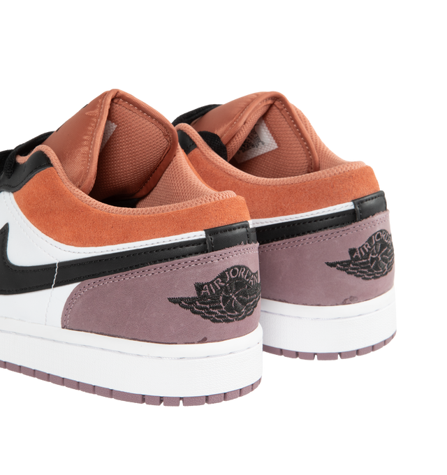 MULTI - AIR JORDAN 1 LOW SE classic sneaker in new colors and textures in premium materials and accents.  Leather upper, encapsulated Nike Air-Sole unit provides lightweight cushioning, rubber in the outsole gives you traction on a variety of surfaces. Wings logo on heel and stitched-down Swoosh logo at the sides.