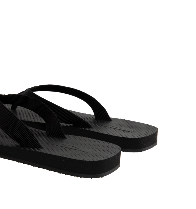 Image 3 of 4 - BLACK - THE ROW Dune Flatform Sandal in Rubber featuring platform flip-flop, cotton grosgrain with textured footbed and lightweight rubber sole. 66% cotton, 34% viscose. Synthetic sole. Made in Italy. 