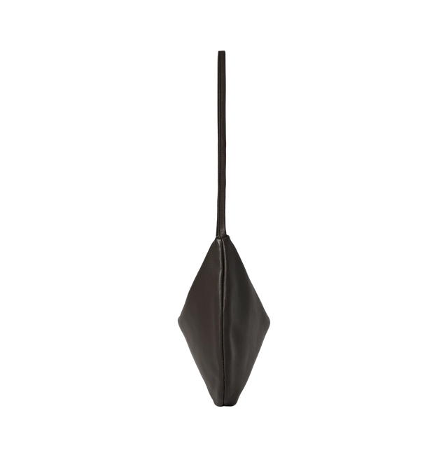 Image 3 of 3 - BROWN - THE ROW Small Izzy Bag featuring contoured shoulder bag in ultrasoft lambskin leather with slim strap and zipper closure. 13 x 7.5 x 0.8 in. Antique silver hardware finishing. 100% lambskin leather. Made in Italy. 