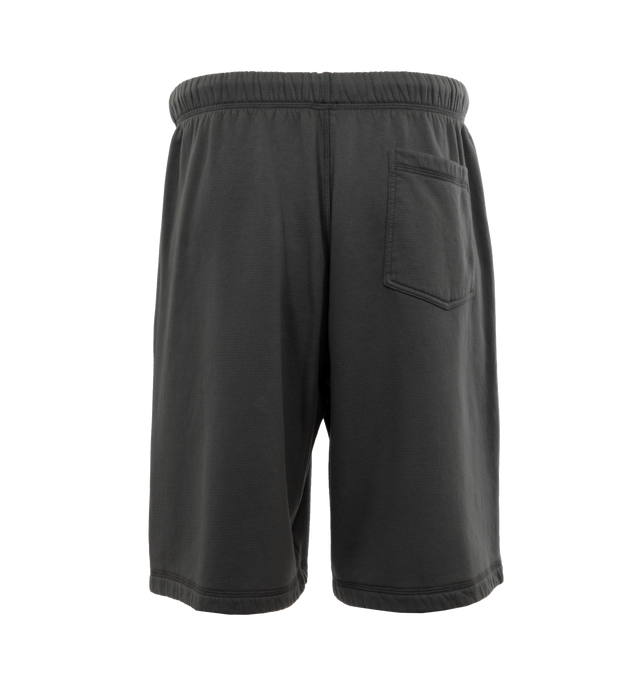 Image 2 of 4 - GREY - THE ROW Stanton Shorts featuring oversized knee-length short in heavy French terry with drawstring elastic waistband, side seam pockets, and rear patch pocket. 93% cotton, 7% polyamide. Made in Italy. 