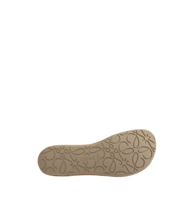 Image 4 of 5 - BROWN - LOEWE PAULA'S IBIZA Rio Loafer in suede and raffia featuring handcrafted raffia embroidery and a deconstructed upper, padded leather insole, anagram embossed rubber outsole and anagram embossed on the side. Suede/raffia. Made in Spain. 