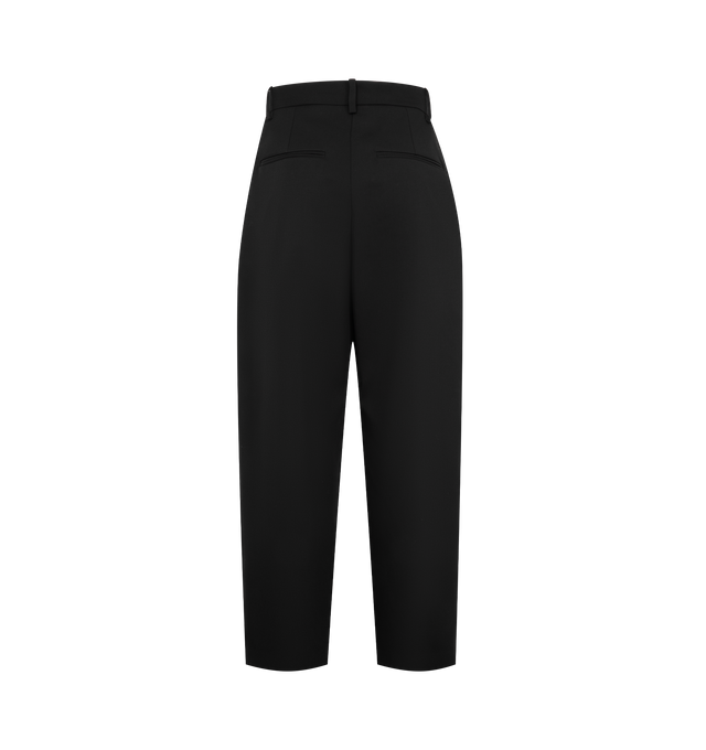 Image 2 of 3 - BLACK - Isabel Marant Womens Janice Pants are crafted from premium wool. Feature a tapered carrot-leg silhouette, fitted waistband with belt loops, concealed front closure, front pleats, slant pockets, and a tailored finish. Main Material: 100% Wool. Made in Bulgaria. 