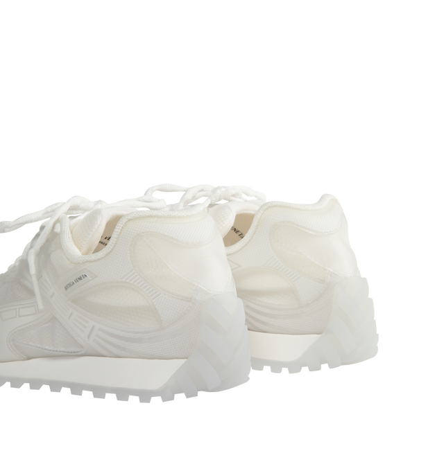 Image 3 of 5 - WHITE - BOTTEGA VENETA Orbit Sneaker featuring transparent technical rubber lace-up sneaker. Material: Thermoplastic polyurethane, polyamide, polyurethane, polyester, elastane. Lining: Technical fabric. Rubber outsole. Made in Italy. 