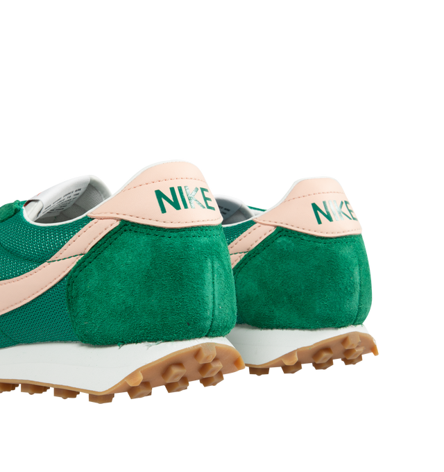 Image 3 of 5 - GREEN - NIKE LD-1000 Sneaker featuring a dramatically flared heel, an upper that combines leather and textiles for a durable, breathable fit and waffle outsole that provides the old-school look. 