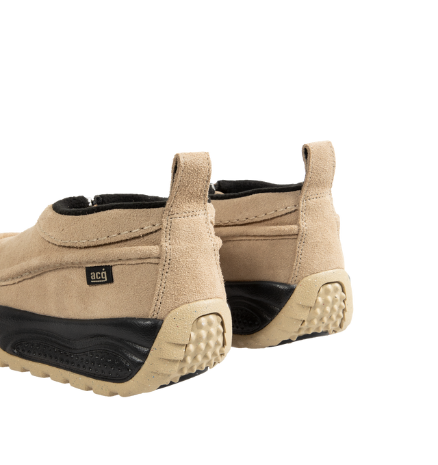 Image 3 of 5 - BROWN - Nike ACG IZY Sneakers are a pull-on style with zipper closures, heel pull tabs, and thick 2-tone soles.  