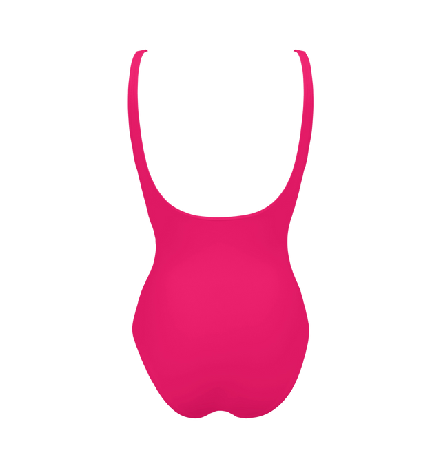 Image 2 of 6 - PINK - ERES Asia Tank One-Piece Swimsuit featuring broad straps, round neckline and three reinforced bands around the waist. Main: 84% Polyamid, 16% Spandex. Second: 68% Polyamid, 32% Spandex. Made in France. 