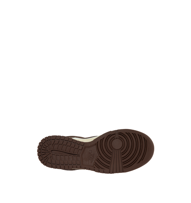 Image 4 of 5 - BROWN - NIKE Dunk Low LX Sneaker featuring lace-up front, signature Swooshes at sides, embossed Air logo at foxing, perforated toe and padded collar with debossed Nike logo at back counter. 
