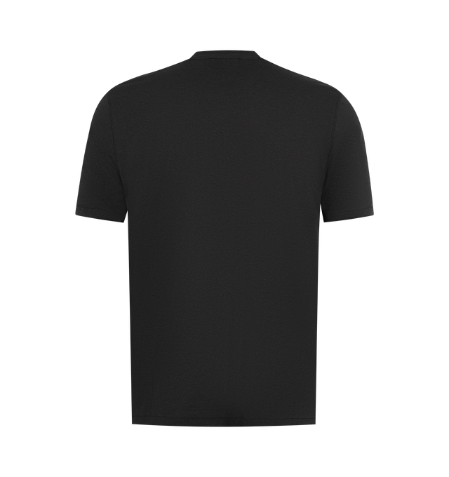 Image 2 of 2 - BLACK - TOM FORD Lyocell Cotton Crewneck T-shirt featuring rib-knit crewneck, logo embroidered at front hem and short sleeves. 67% lyocell, 33% cotton. Made in Portugal. 