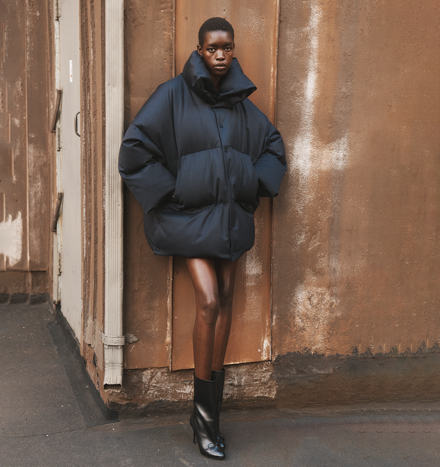 Oversized puffer jacket with hood sale