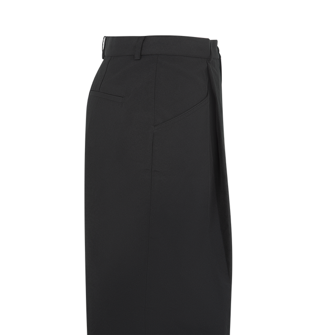Image 3 of 3 - BLACK - WILLY CHAVARRIA Chilango Short featuring button fly closure, 4-pocket styling, pleated trim and midweight suiting fabric. 100% cotton. Made in Italy. 