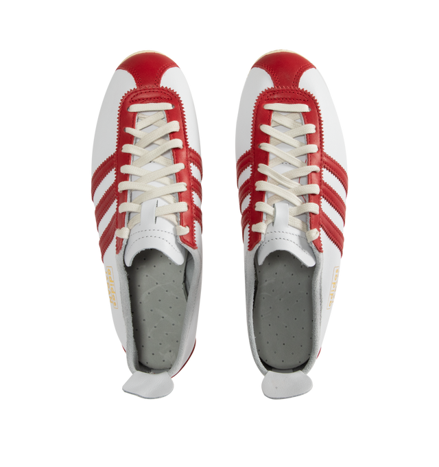 Image 5 of 5 - WHITE - ADIDAS Originals Japan Sneakers are a lace-up style with premium leather uppers intricate, detailed stitching, and rubber gum soles.  Unisex style in men's sizes. 