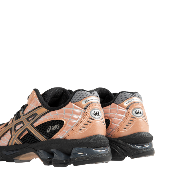 Image 3 of 5 - ORANGE - ASICS Gel-Nimbus 10.1 Sneaker featuring GEL-NIMBUS 10 upper, asymmetric mesh upper, synthetic leather overlays, synthetic leather quarter pane, rearfoot and forefoot GEL technology and dope-dyed recycle socklining mesh. 