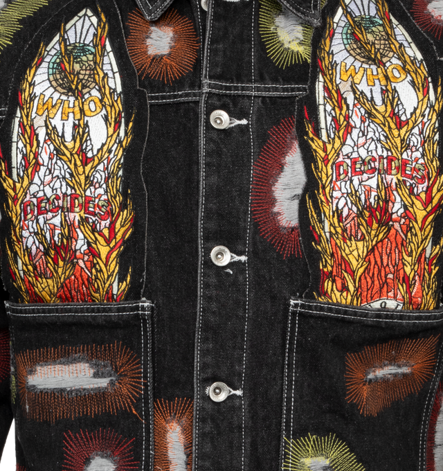 EMBROIDERED TRUCKER JACKET (MENS)