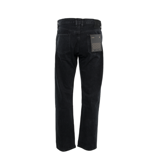 Image 2 of 4 - BLACK - 3 SIXTEEN Lightweight Double Black Selvedge Jean featuring a tapered silhouette, slim cut, 12oz double black selvedge woven in Okayama, Japan, gunmetal shanks and rivets, selvedge fly and coin pocket detailing and heavyweight leather patch by Tanner Goods. Made in USA. 