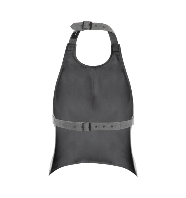 Image 2 of 2 - GREY - Wardrobe.NYC simple and elegant Backless Halter cut in a light wool suiting, fully lined, featuring custom hardware, and embroidered eyelets at straps. Can be worn alone, or styled over a shirt. Outer: 100% Virgin Wool. Lining: 100% Viscose. Made in Slovakia. 