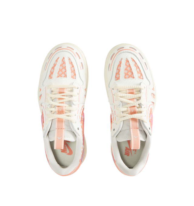 Image 5 of 5 - PINK - JORDAN Air Jordan 1 Low Method of Make Sneaker featuring real and synthetic leather, Nike Air technology, soft foam midsole, rubber outsole, wings logo on heel and stitched-down Swoosh logo. 
