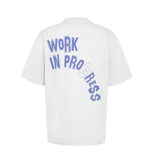 Image 2 of 2 - GREY - CARHARTT WIP Well Built T-Shirt featuring a loose fit from midweight cotton canvas, short sleeves, crew neck and graphic print on the front and back. 100% organic cotton. 