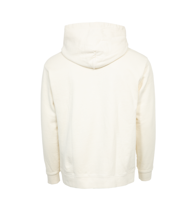 Image 2 of 3 - WHITE - ONE OF THESE DAYS CATHEDRAL OF DUST HOODED SWEATSHIRT featuring graphic print to the front, eyelet detailing, classic hood, drop shoulder, long sleeves, ribbed cuffs and hem and front pouch pocket. 100% cotton.  